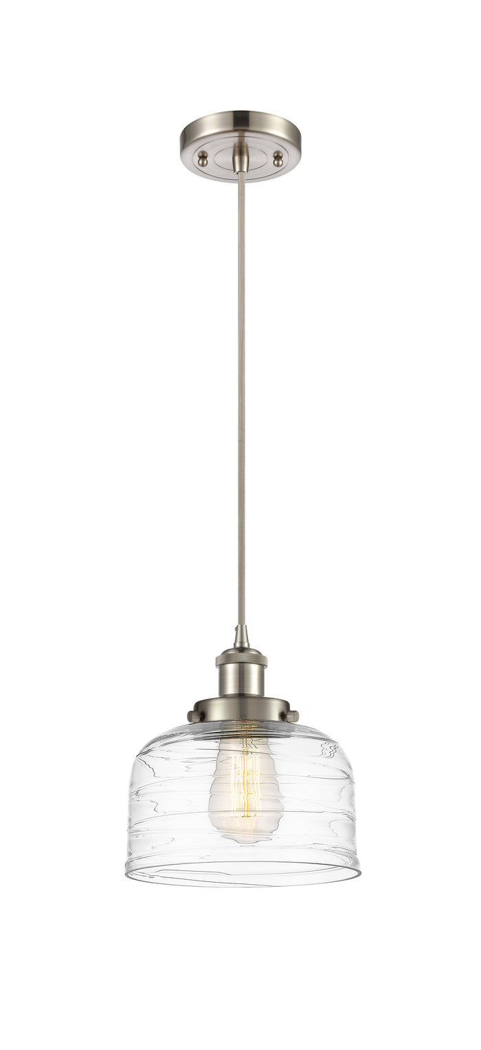 Brushed Satin Nickel / Clear Deco Swirl