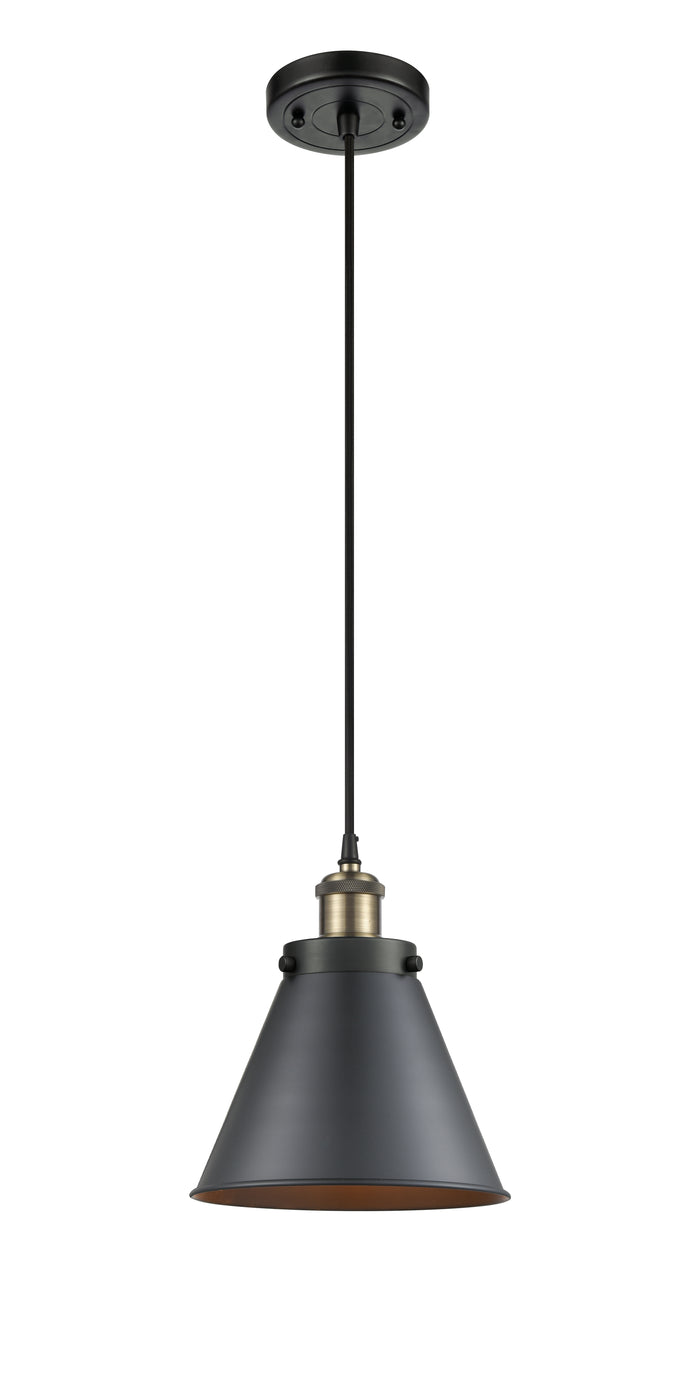 Ballston Urban Mini Pendant Black Antique Brass