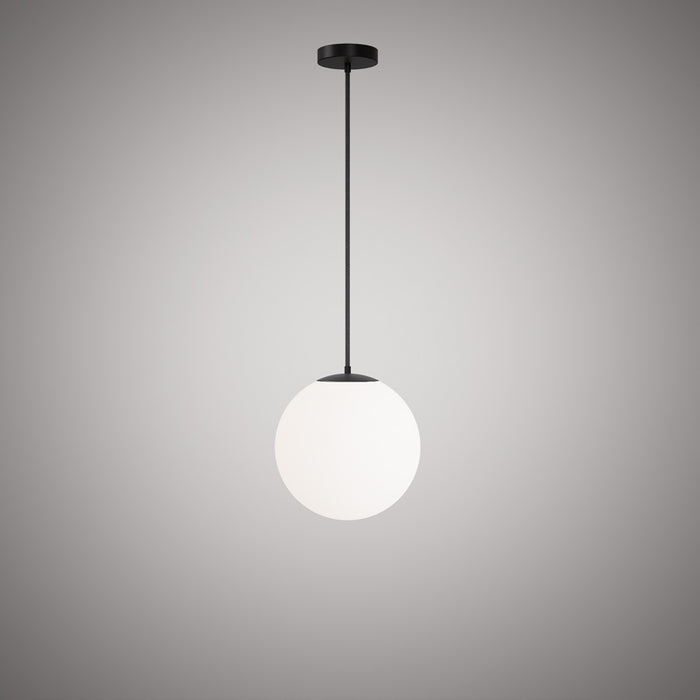 1 Lights Bolio  12-in Black pendant Matte Black  Dimmable 60W