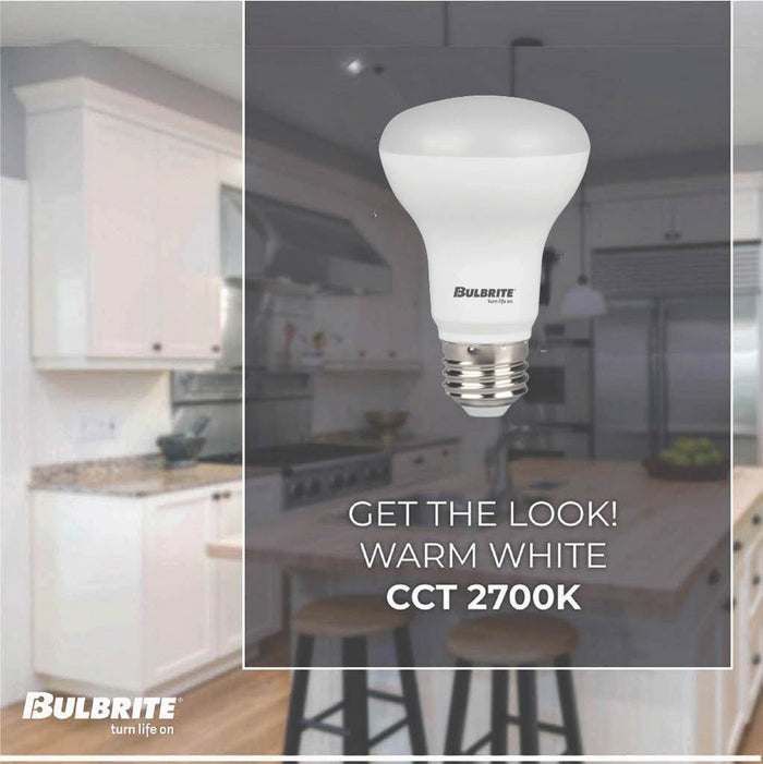 BR20 Dimmable Frost Filament LED Light Bulb with E26 Base, 2700K, 525 Lumens, 4-Pack