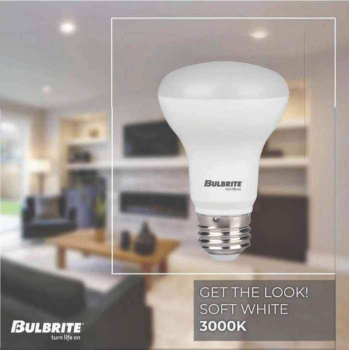 BR20 Dimmable Frost Filament LED Light Bulb with E26 Base, 3000K, 525 Lumens, 4-Pack