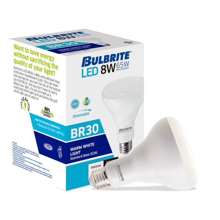 BR30 Dimmable Frost Filament LED Light Bulb with E26 Base, 2700K, 650 Lumens, 24-Pack