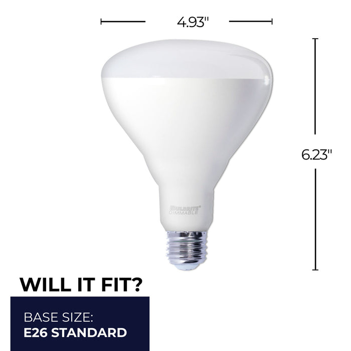 BR40 Dimmable Frost Filament LED Light Bulb with E26 Base, 3000K, 1400 Lumens, 4-Pack
