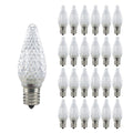 C9 0.6W Non-Dimmable Clear LED Light Bulb with E17 Base, 2700K, 25-Pack, Damp Rated