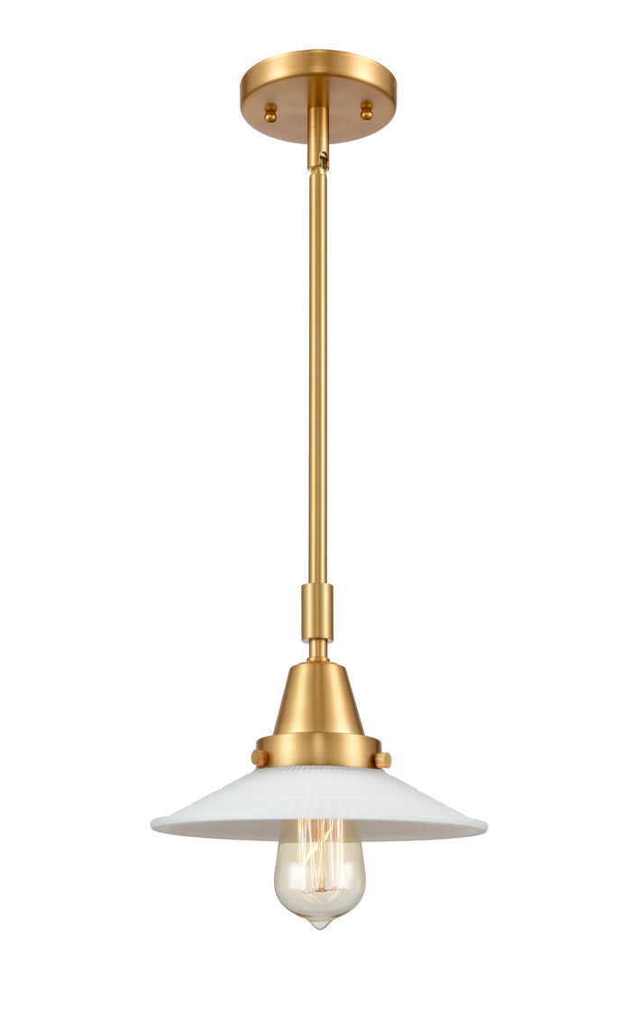 Satin Gold / Matte White Halophane