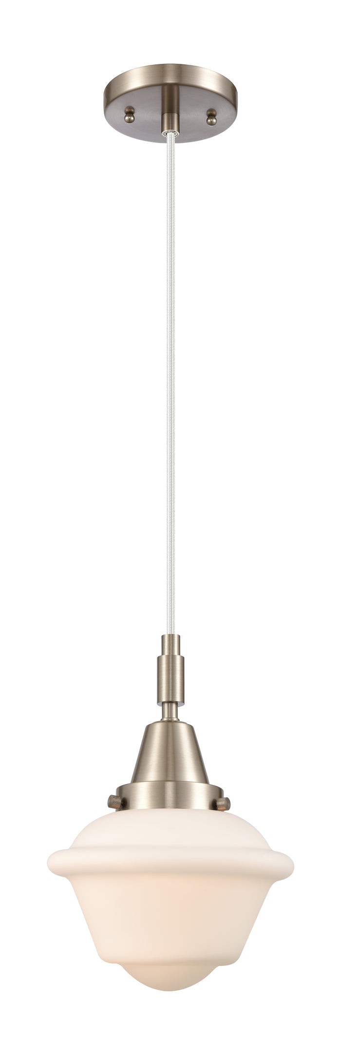 Brushed Satin Nickel / Matte White