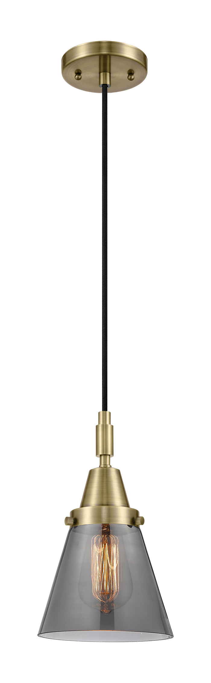 Caden Mini Pendant Antique Brass Glass Steel