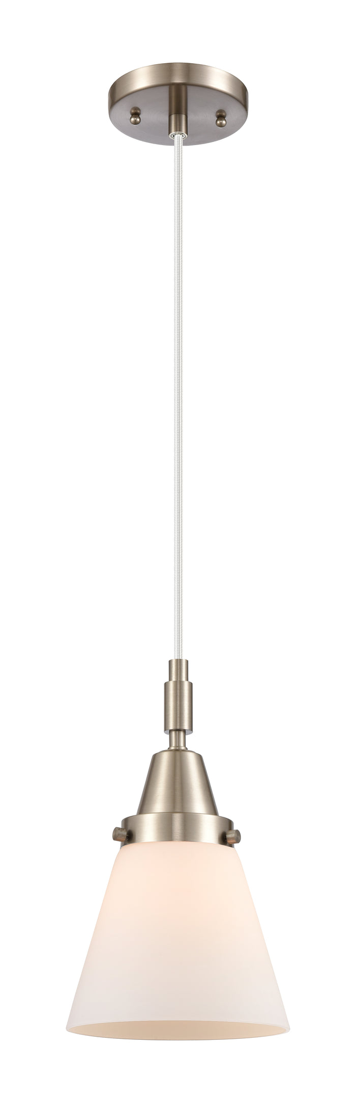 Brushed Satin Nickel / Matte White