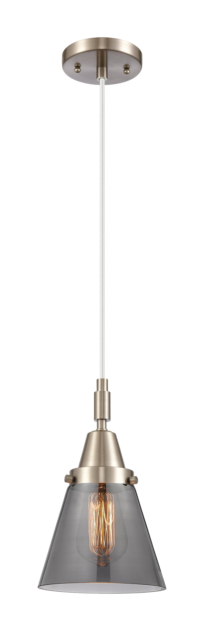 Brushed Satin Nickel / Light Smoke