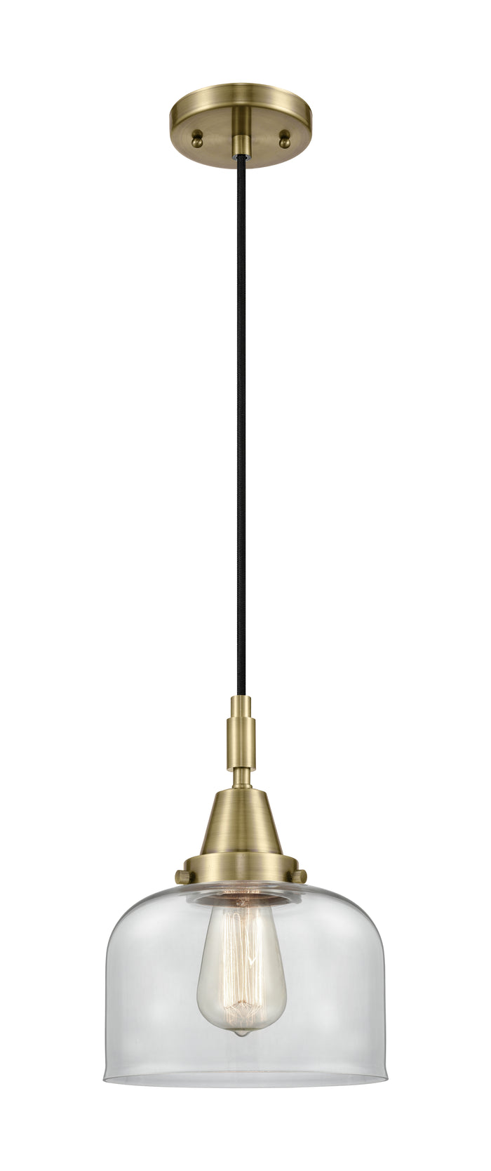 Caden Mini Pendant Antique Brass Glass Steel