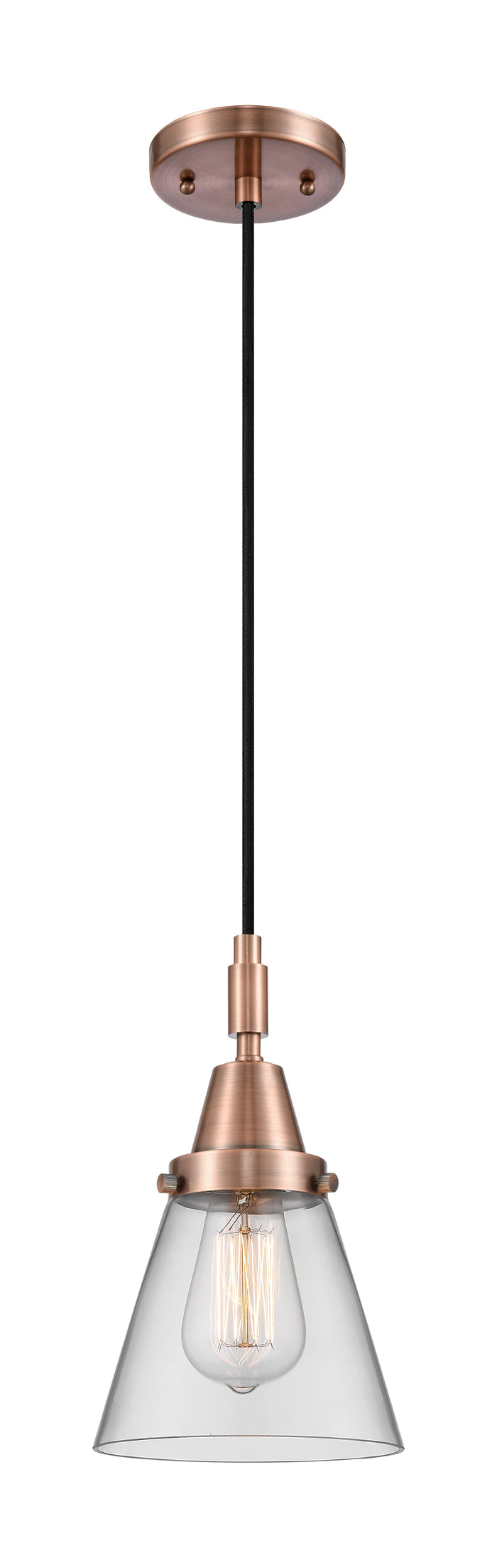 Caden Mini Pendant Antique Brass Glass Steel