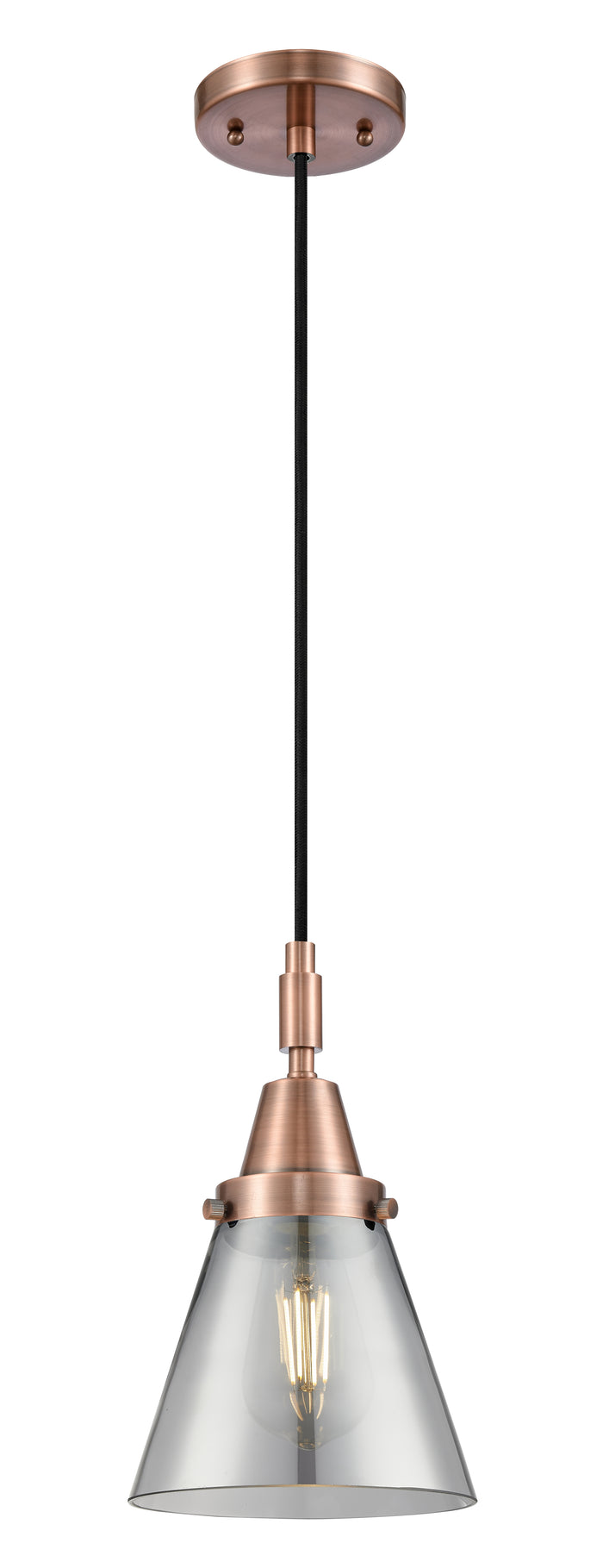 Caden Mini Pendant Antique Brass Glass Steel