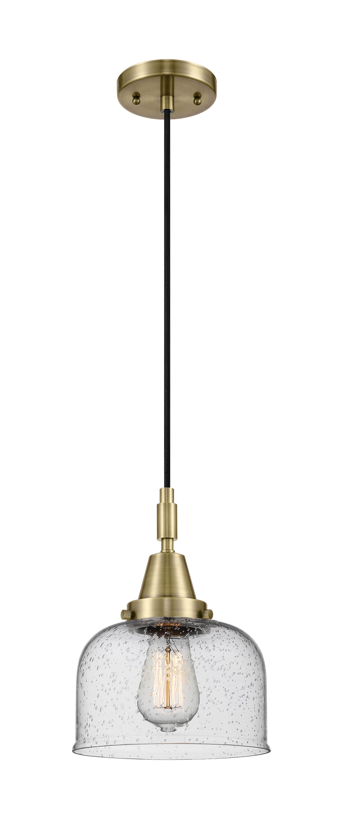 Caden Mini Pendant Antique Brass Glass Steel
