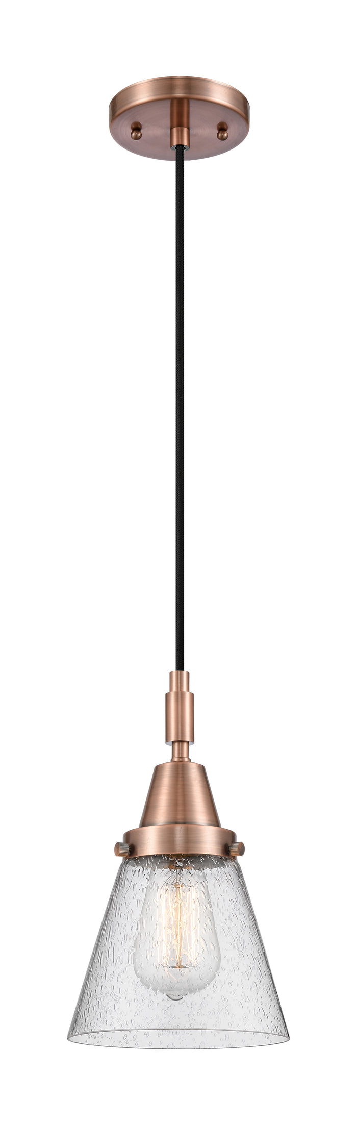 Caden Mini Pendant Antique Brass Glass Steel