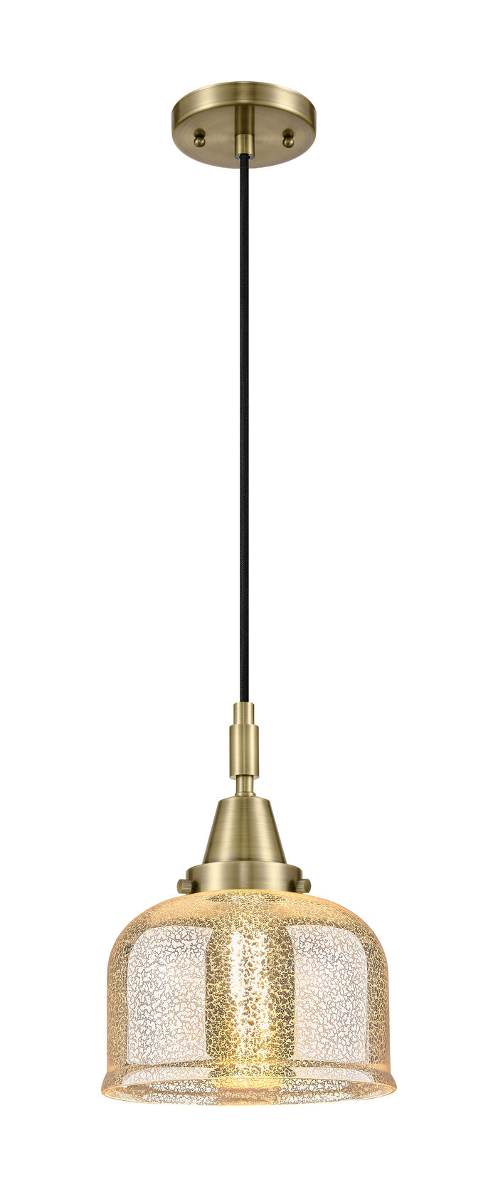 Caden Mini Pendant Antique Brass Glass Steel