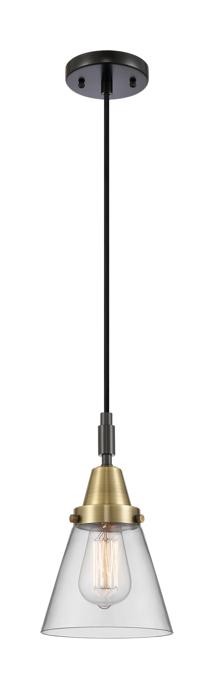 Caden Mini Pendant Antique Brass Glass Steel