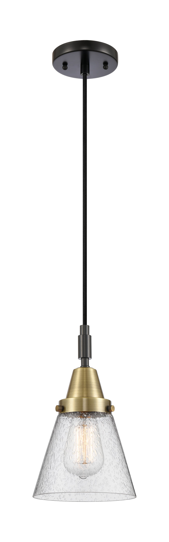 Caden Mini Pendant Antique Brass Glass Steel
