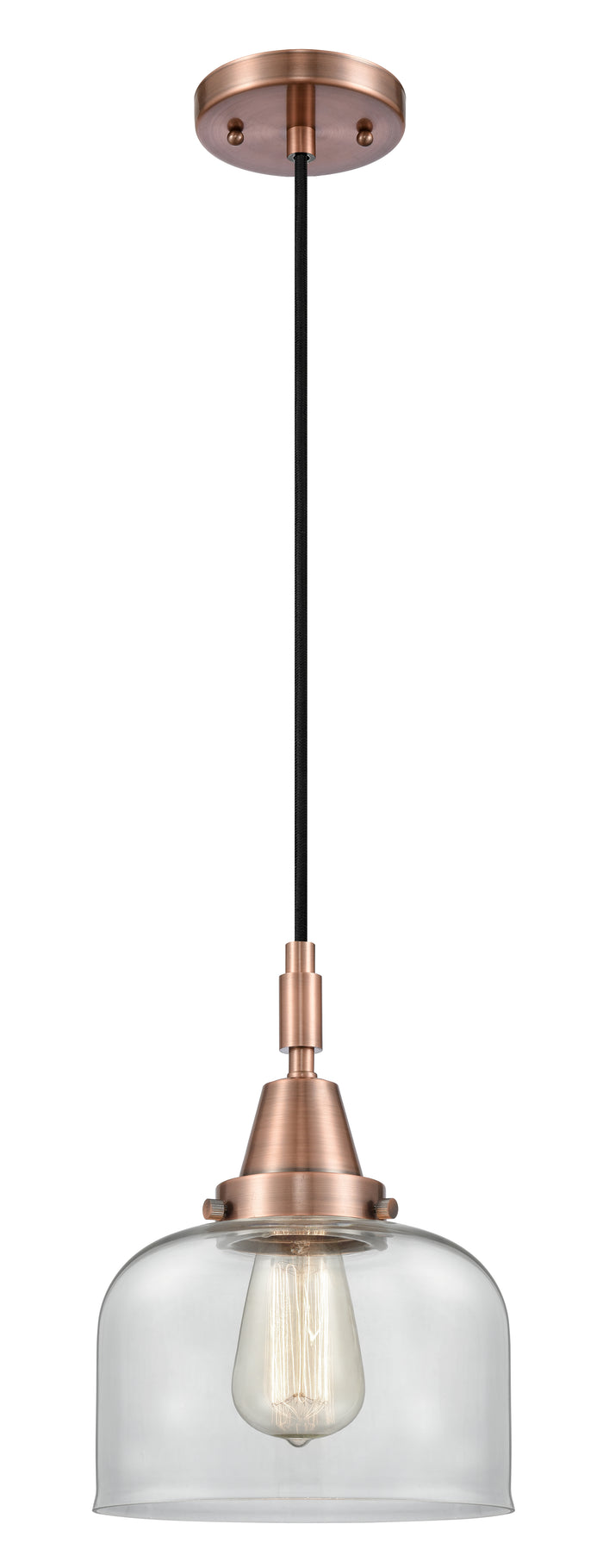 Caden Mini Pendant Antique Brass Glass Steel