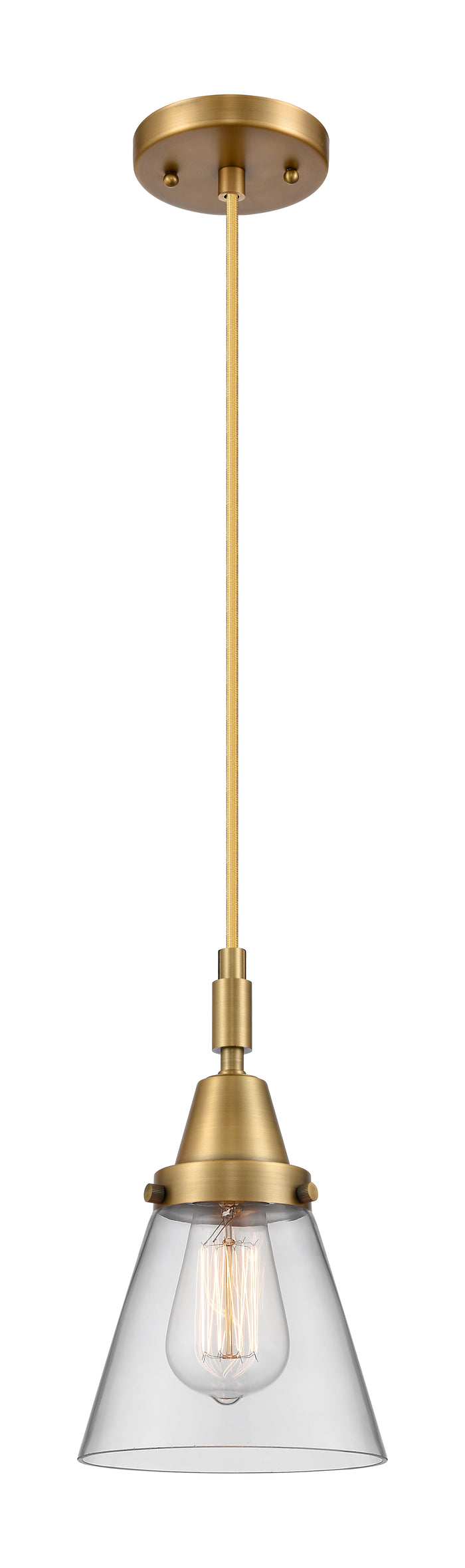 Caden Mini Pendant Antique Brass Glass Steel