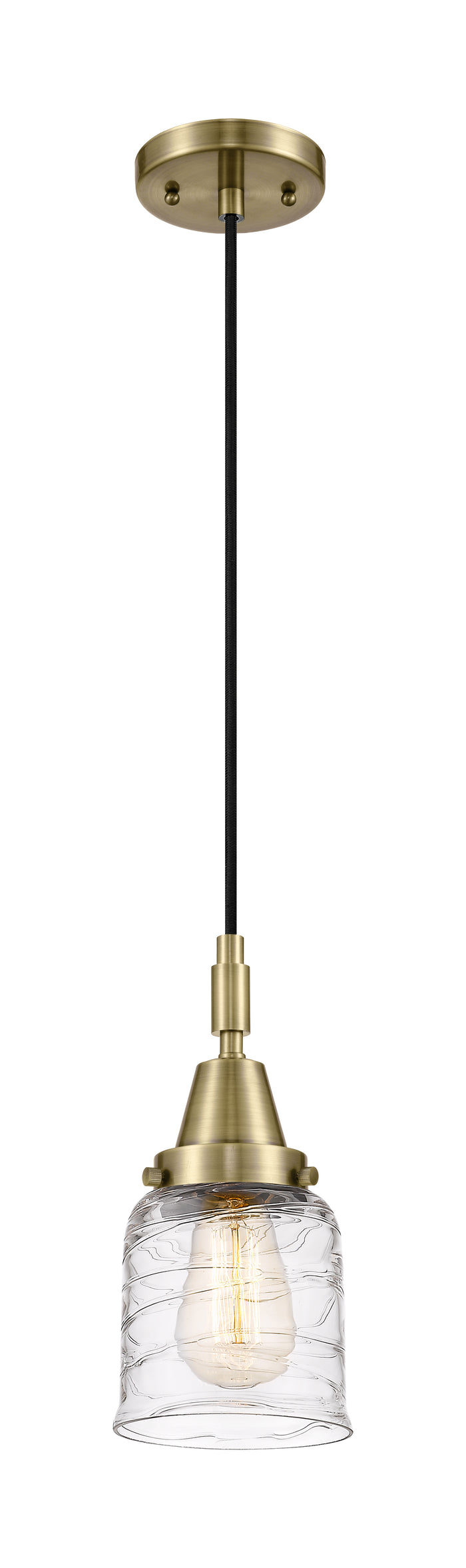 Caden Mini Pendant Antique Brass Glass