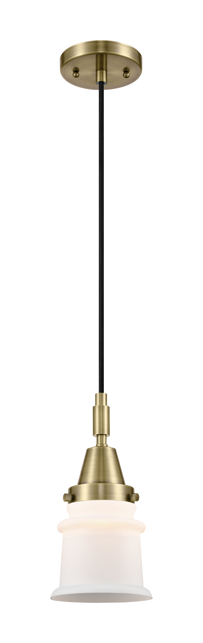 Caden Mini Pendant Glass Steel Antique Brass