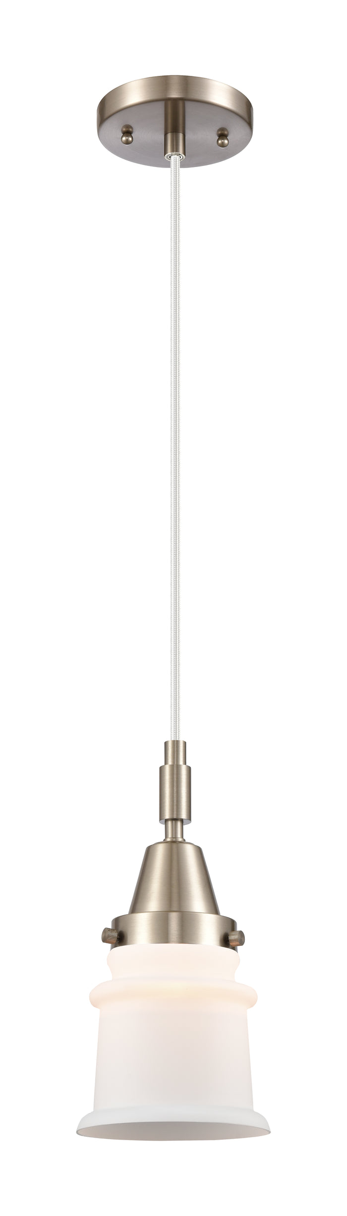 Brushed Satin Nickel / Matte White