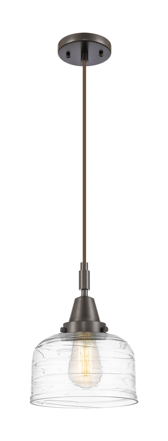 Caden Mini Pendant Glass Steel Antique Brass