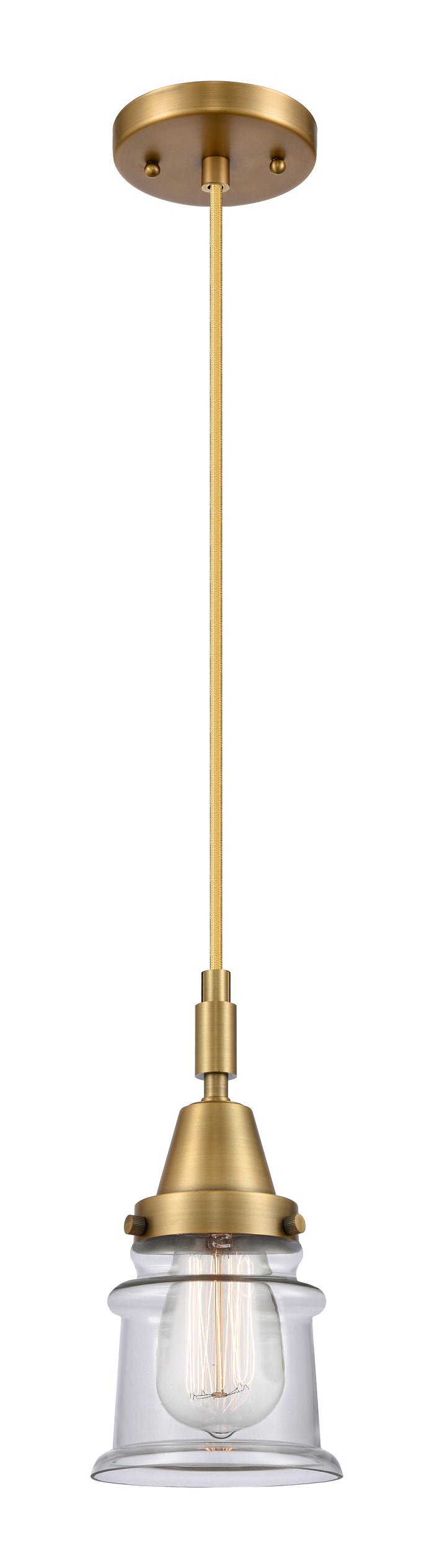 Caden Mini Pendant Glass Steel Antique Brass