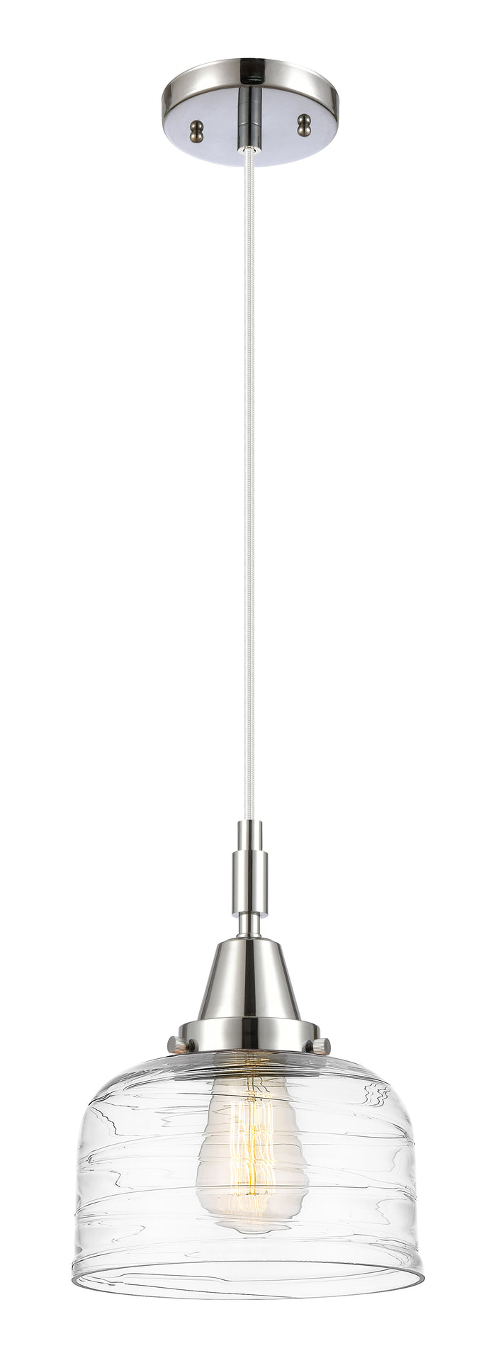 Caden Mini Pendant Glass Steel Antique Brass