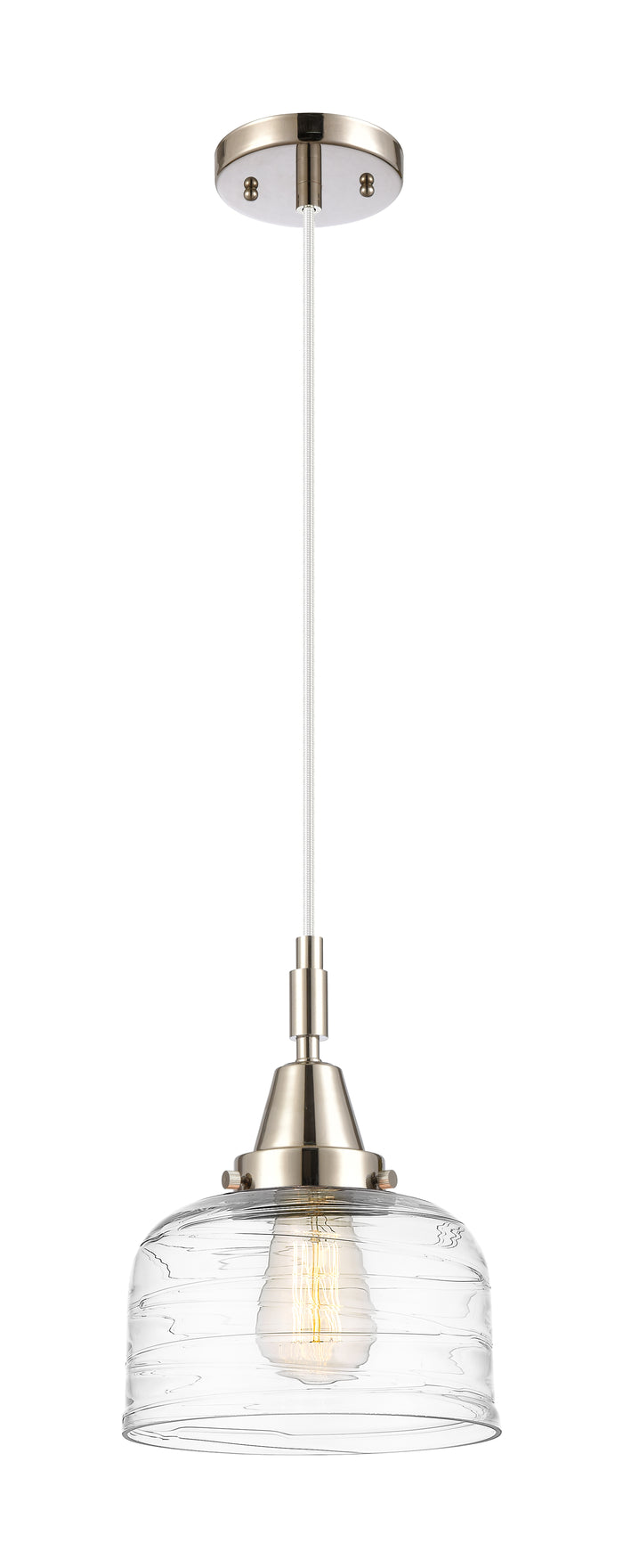 Caden Mini Pendant Glass Steel Antique Brass