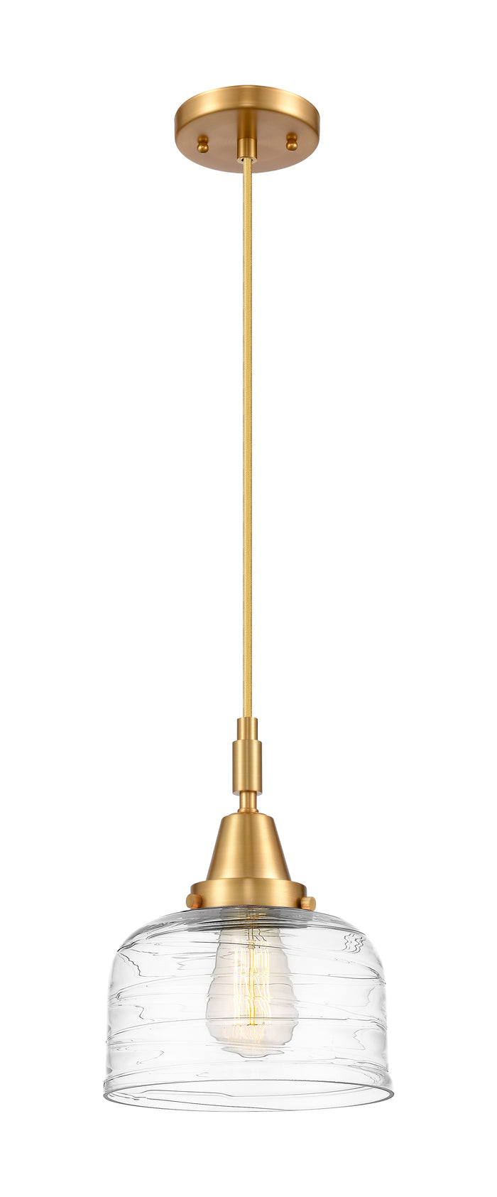 Caden Mini Pendant Glass Steel Antique Brass