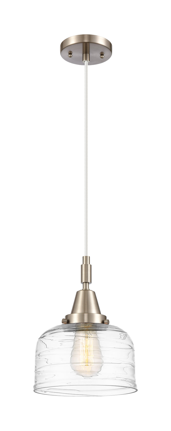 Caden Mini Pendant Glass Steel Antique Brass