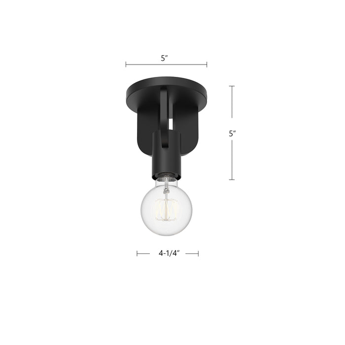 Claire 5-in Steel Semi-Flush Mount