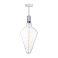 Clear 4W Dimmable LED Flush Mount Ceiling Light, 2200K, 190 Lumens, 7.87-inch Dia x 15.35-inch L