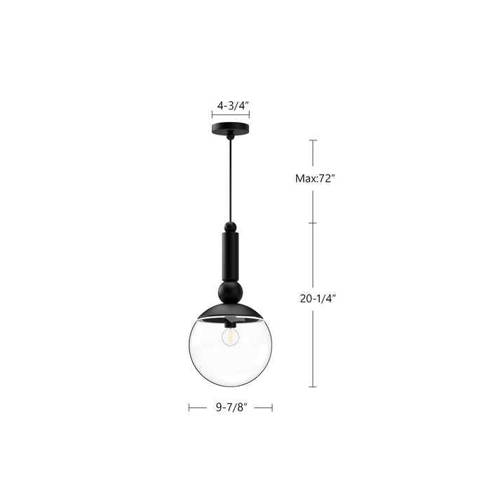 Delilah 10-in Steel Pendant