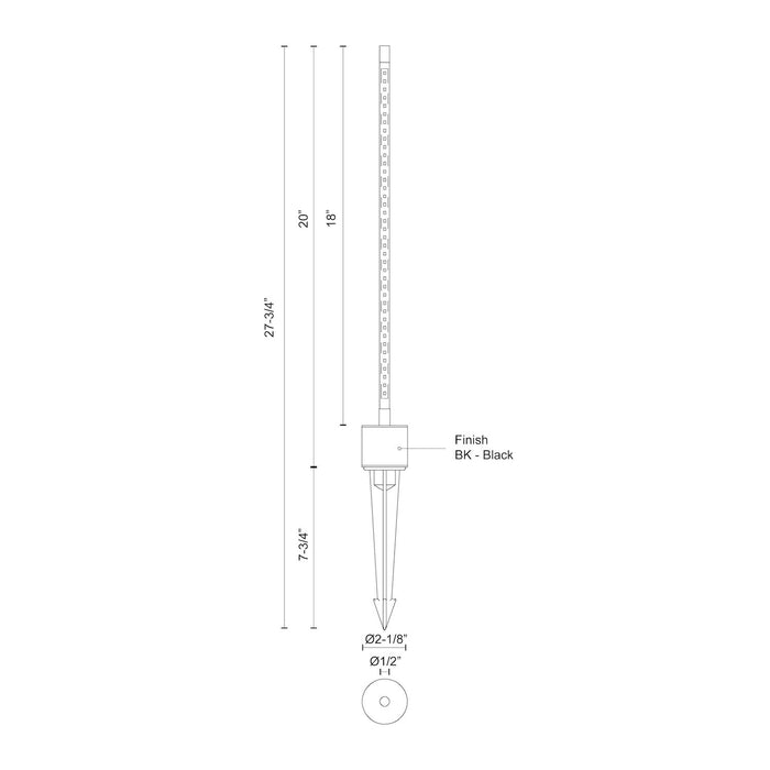 Dorian 18-in Aluminum Outdoor Path Light