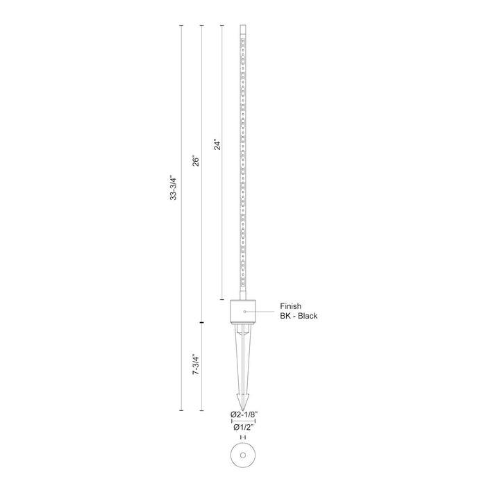 Dorian 24-in Aluminum Outdoor Path Light