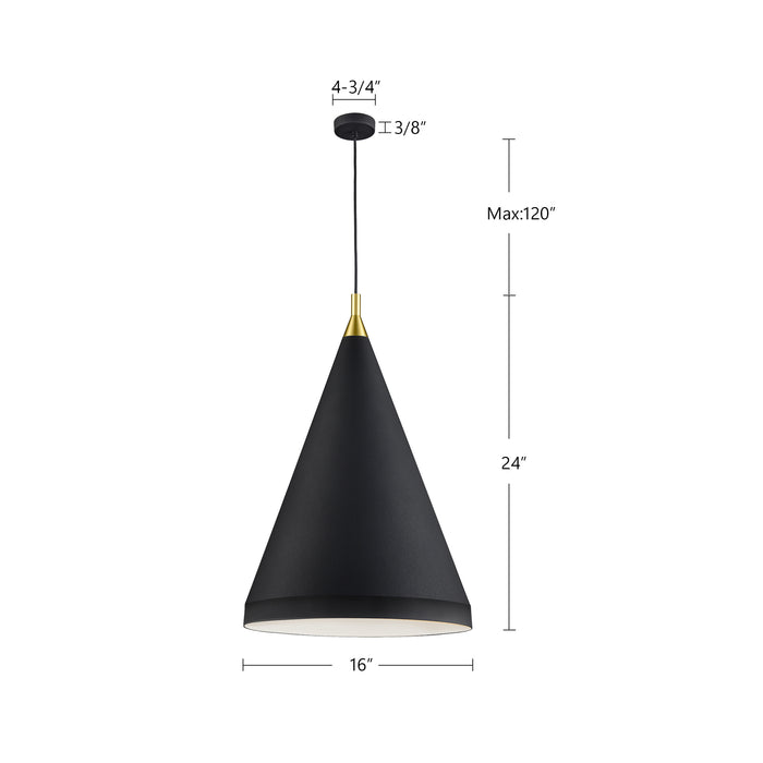 Dorothy 16-in Aluminum Pendant