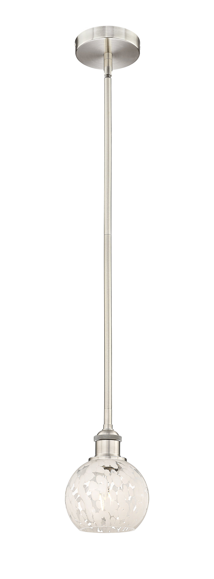 Brushed Satin Nickel / White Mouchette