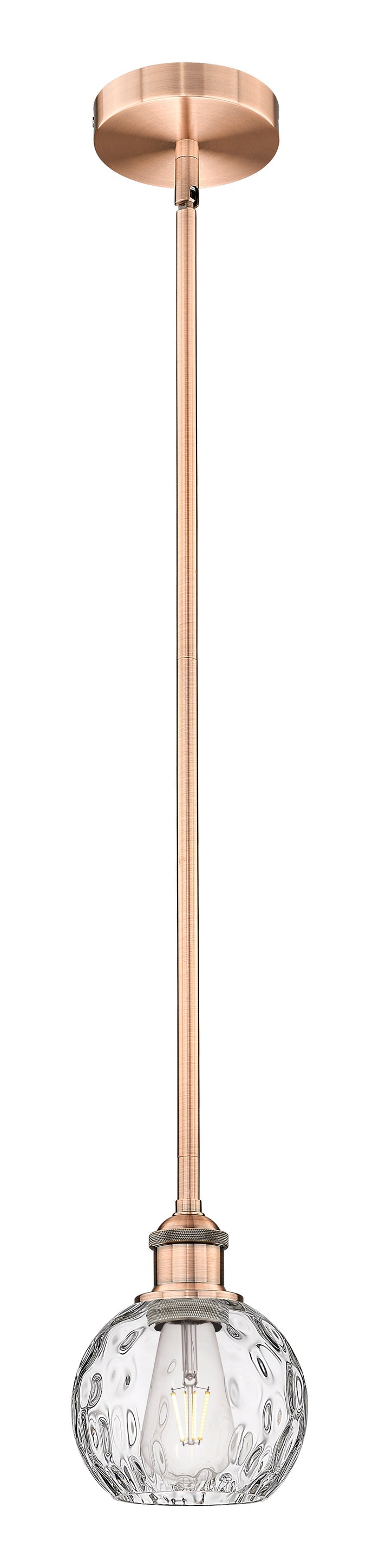 Edison Mini Pendant Antique Brass 6 Inch
