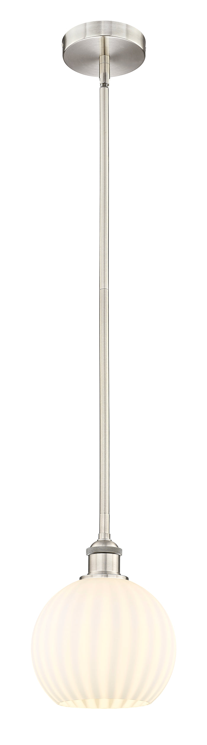Brushed Satin Nickel / White Venetian