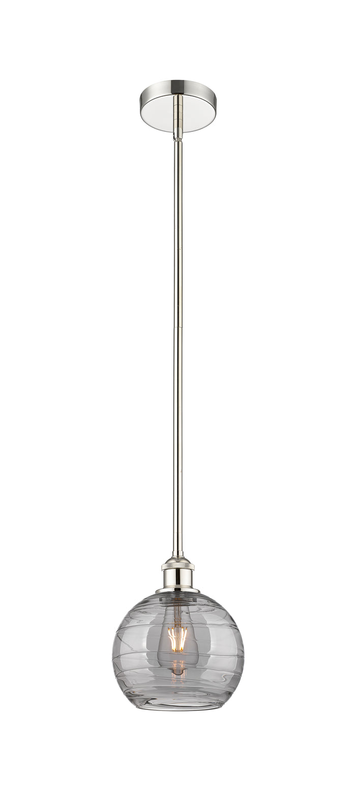 Polished Nickel / Light Smoke Deco Swirl