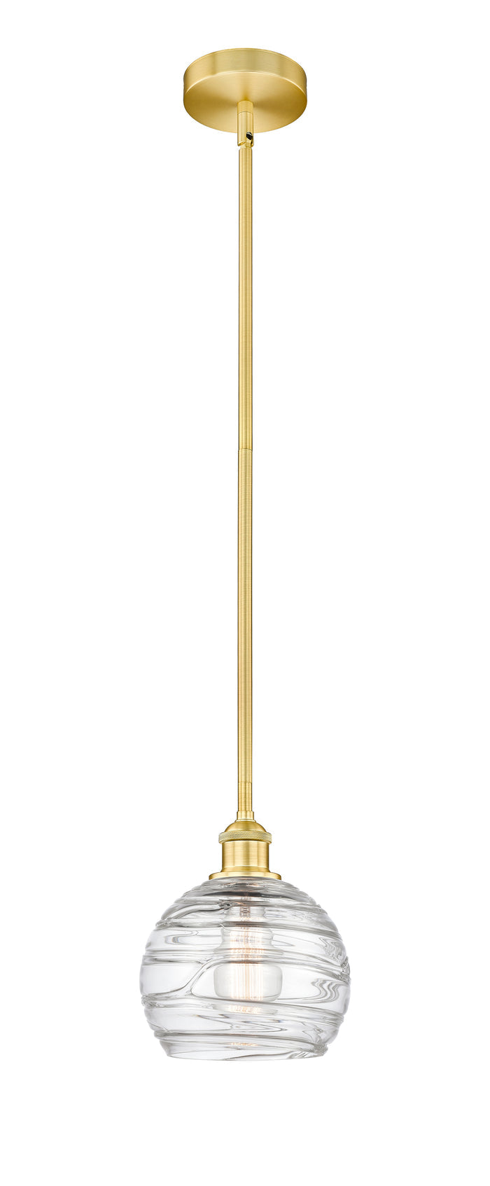 Satin Gold / Clear Deco Swirl