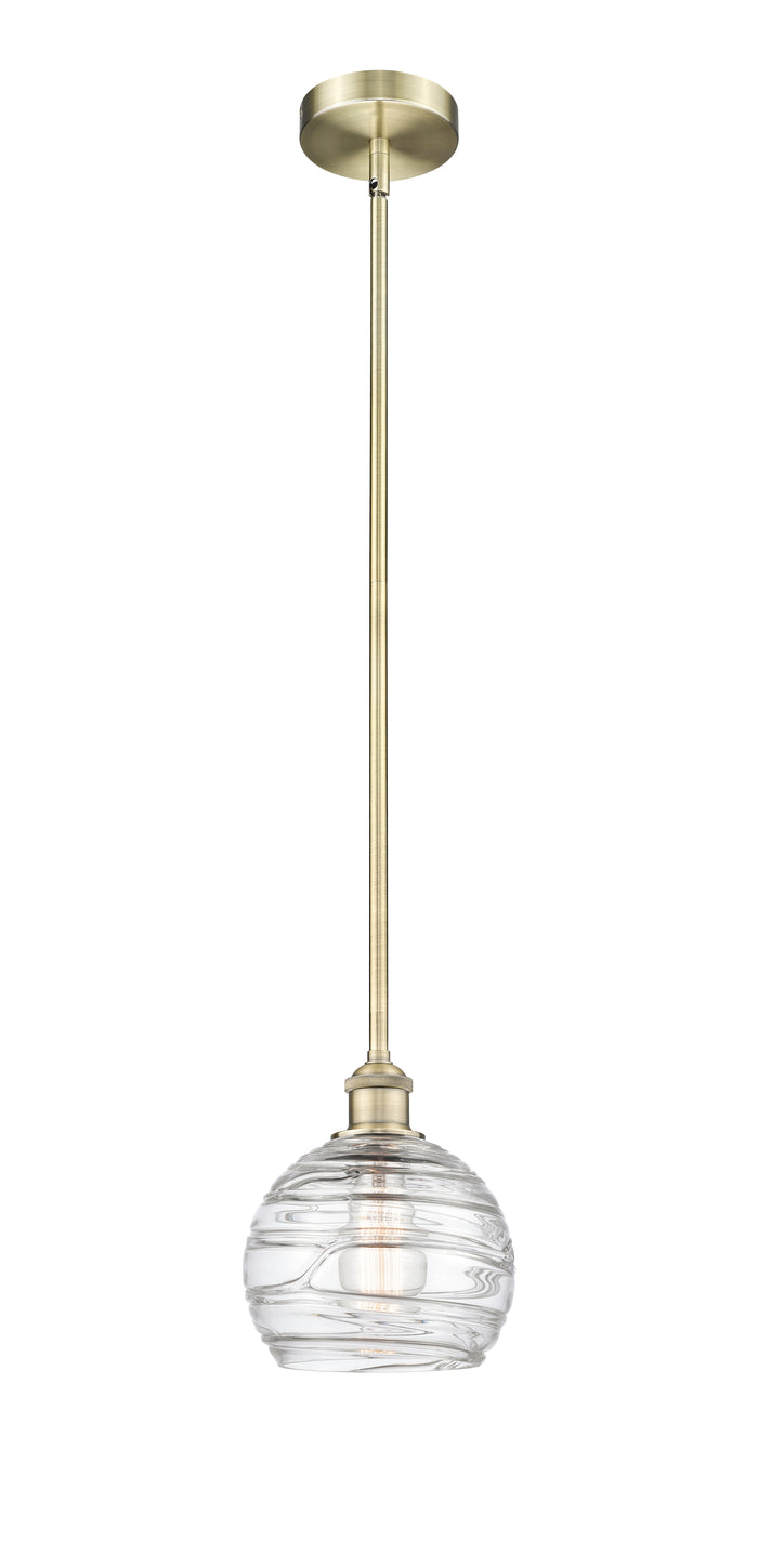 Edison Mini Pendant Antique Brass 8 Inch