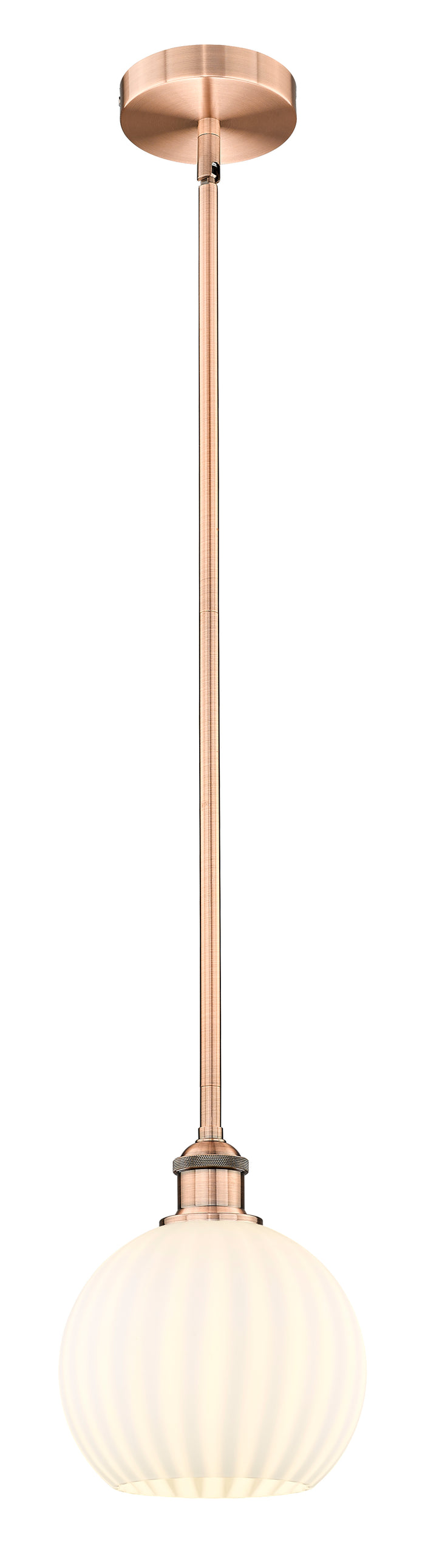 Edison Mini Pendant Antique Brass 8 Inch