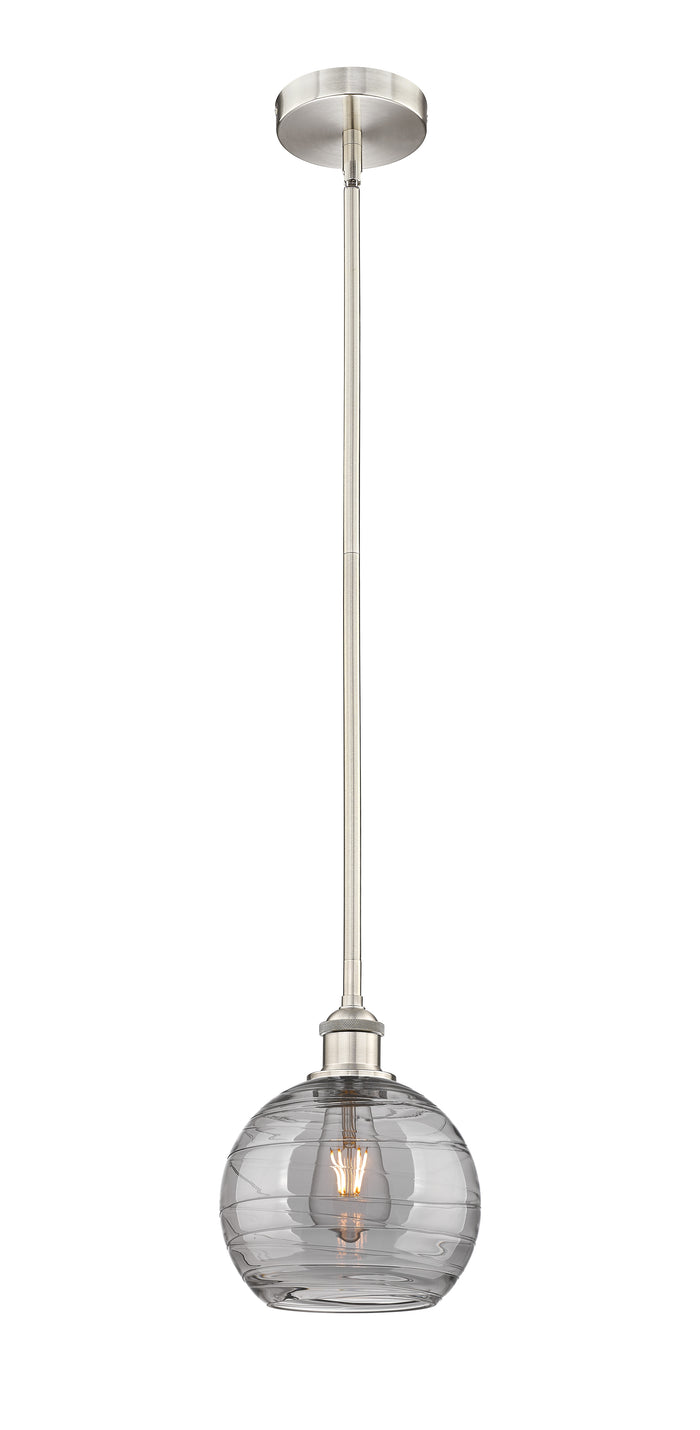Brushed Satin Nickel / Light Smoke Deco Swirl