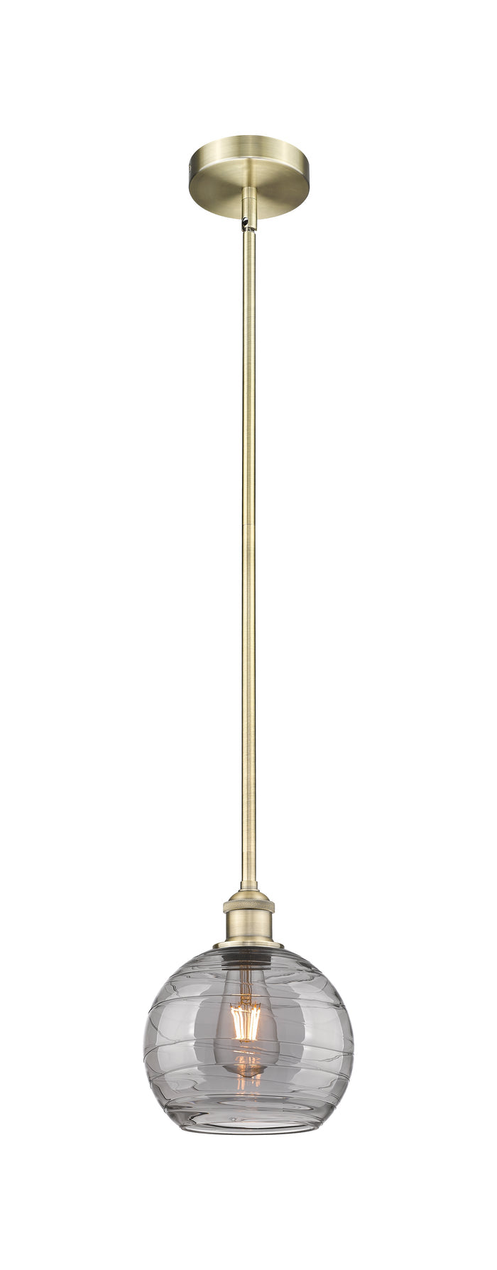 Edison Mini Pendant Antique Brass 8 Inch