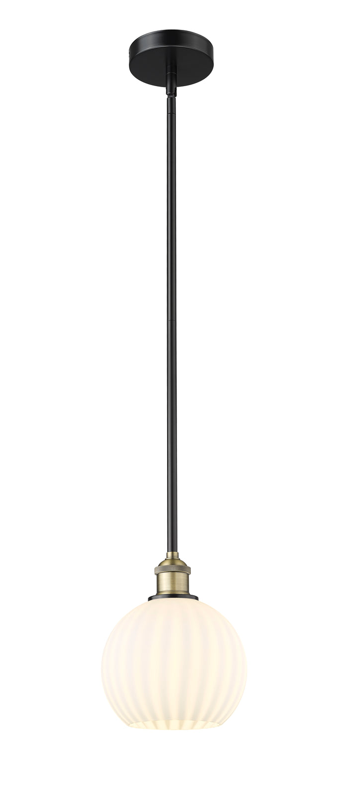 Edison Mini Pendant Antique Brass 8 Inch