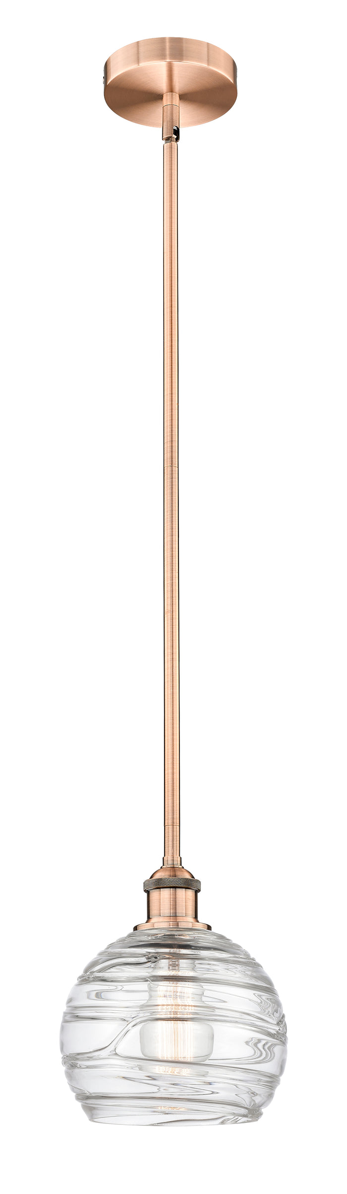 Edison Mini Pendant Antique Brass 8 Inch