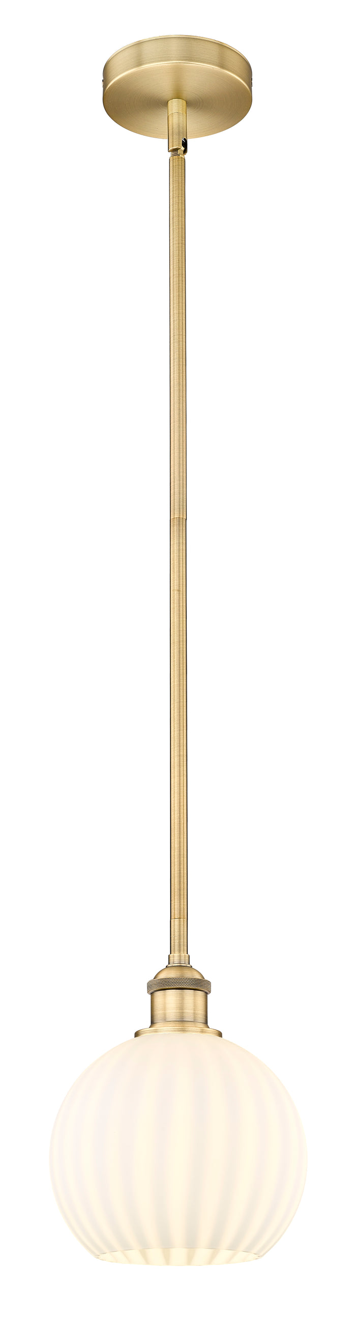 Edison Mini Pendant Antique Brass 8 Inch